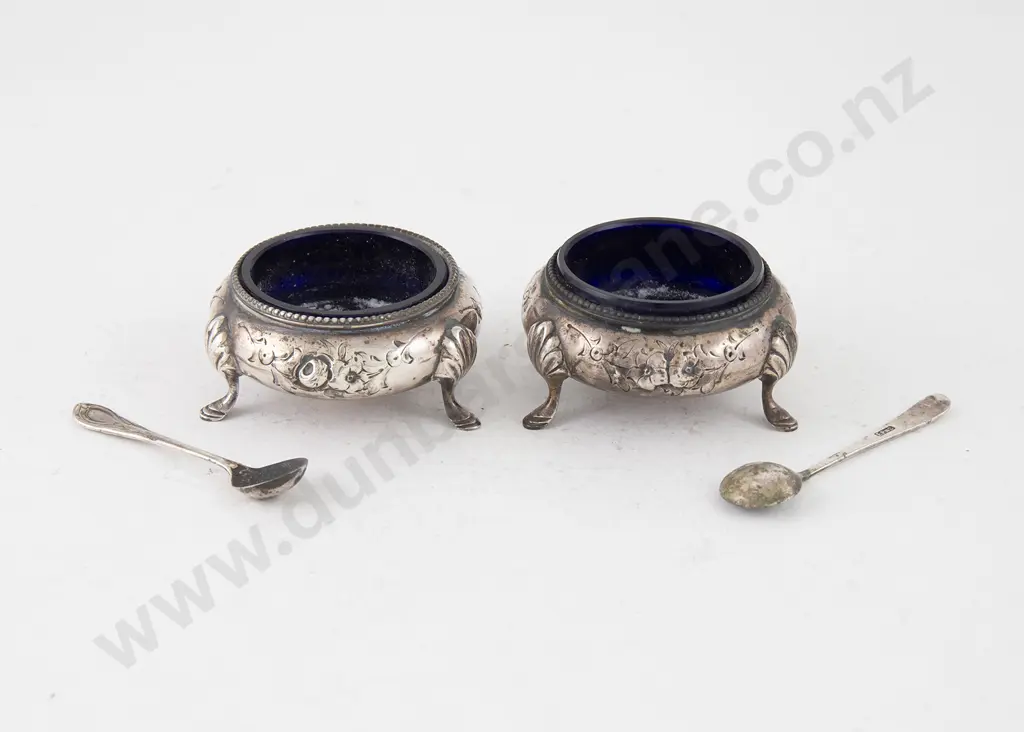 Pair Victorian S/S Salts Image 1++