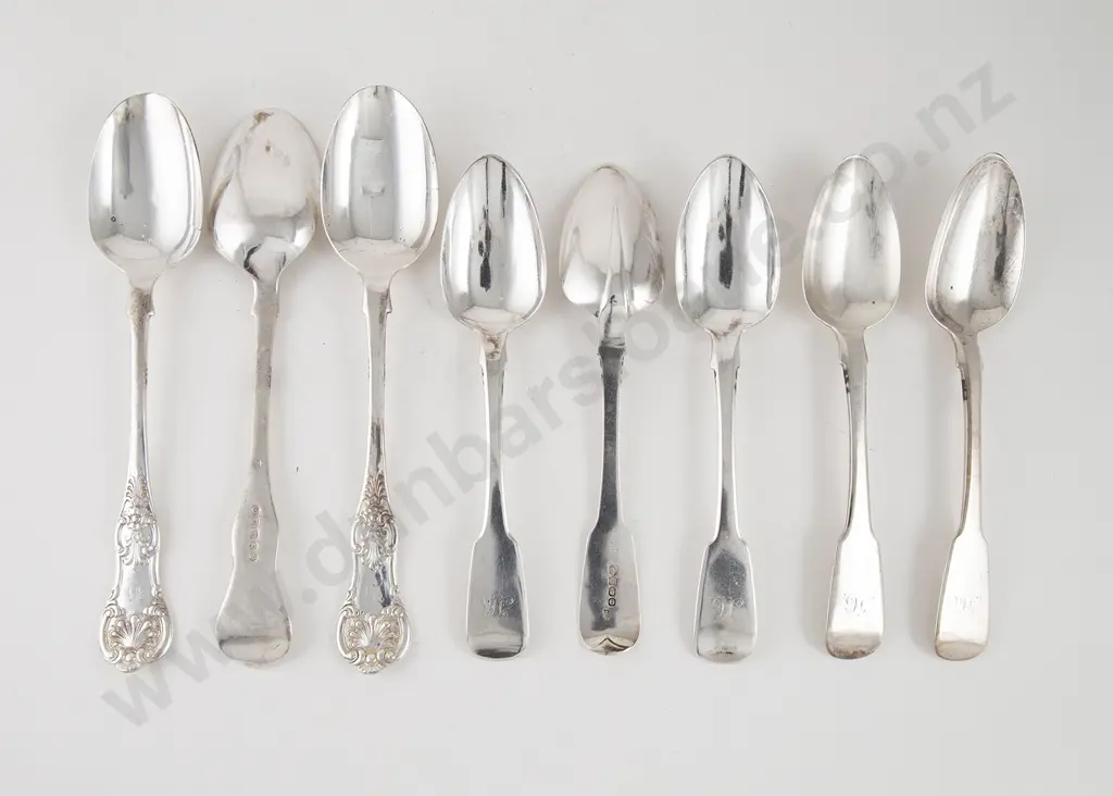 Set Of 5 Geo IV S/S Irish Tablespoons Image 1++