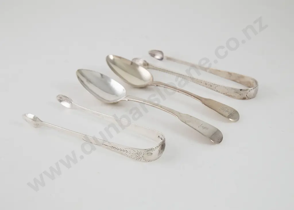 Two C19th S/S Fiddle Pattern Dessert Spoons Image 1++