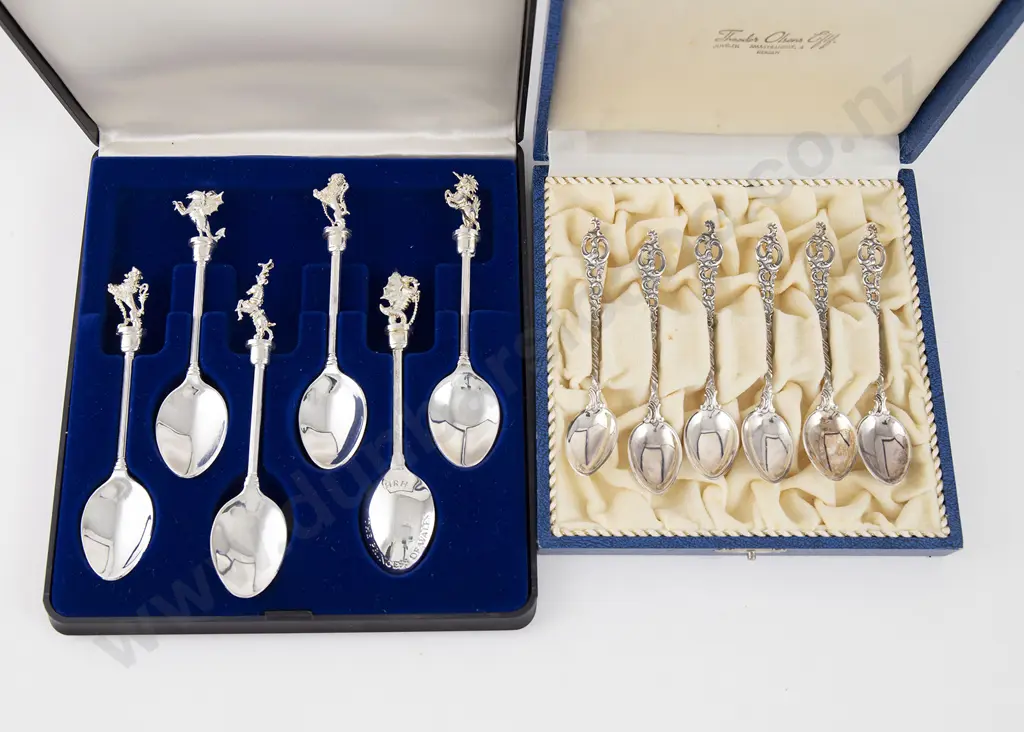Cased Set Six Norwegian S/S Coffee Spoons Image 1++
