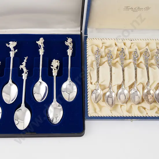 Cased Set Six Norwegian S/S Coffee Spoons