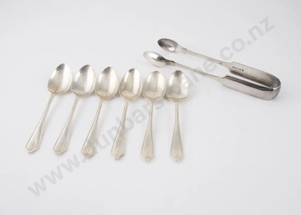 Pair S/S Fiddle Pattern Sugar Tongs Image 1++