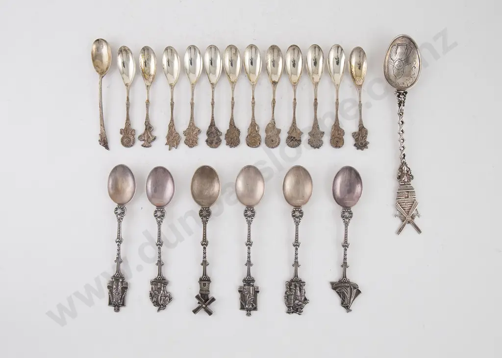 Twelve Dutch Silver Coffee Spoons Image 1++