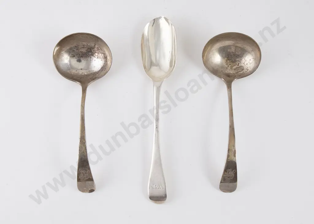 Pair Of Geo V S/S Sauce Ladles Image 1++