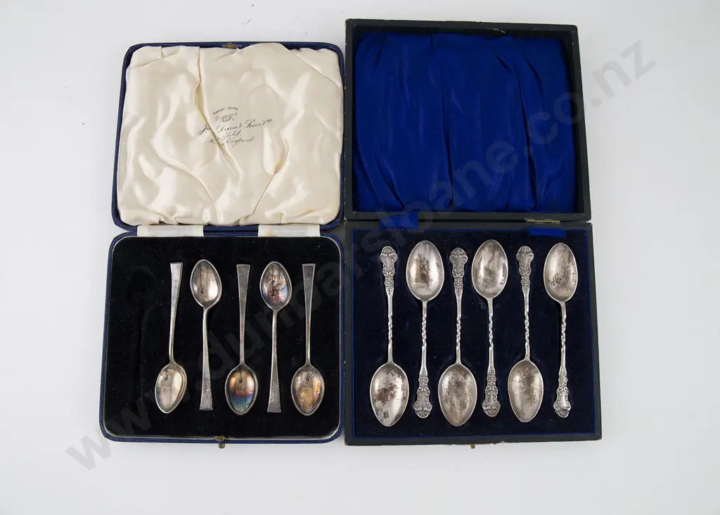 A Cased Set Of 6 Edw VII S/S Coffee Spoons Image 1++