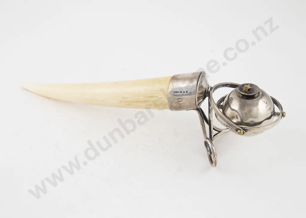 An Exceptionally Rare Geo V S/S Sabre Tooth Cigar Lighter By Asprey London Image 1++