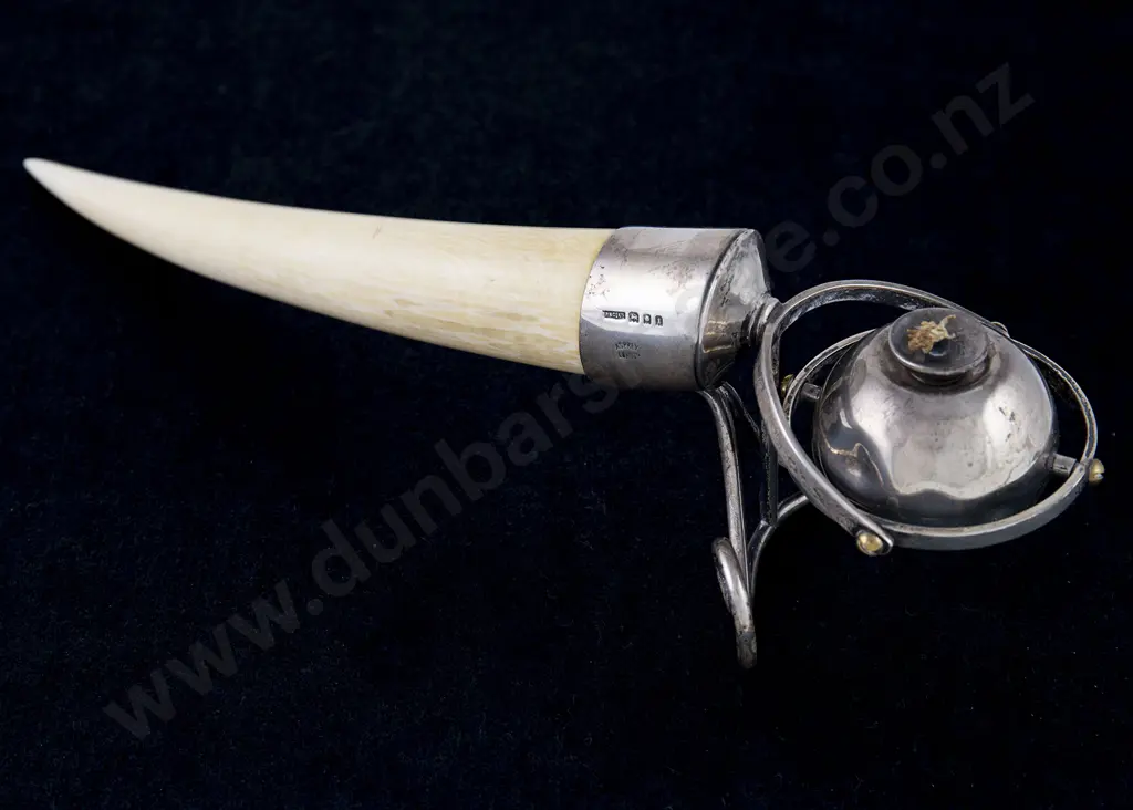 An Exceptionally Rare Geo V S/S Sabre Tooth Cigar Lighter By Asprey London Image 1++