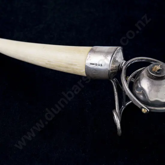 An Exceptionally Rare Geo V S/S Sabre Tooth Cigar Lighter By Asprey London