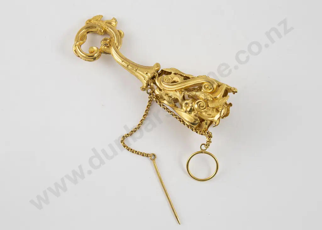 Ornate Silver Gilt Posy Holder Image 1++