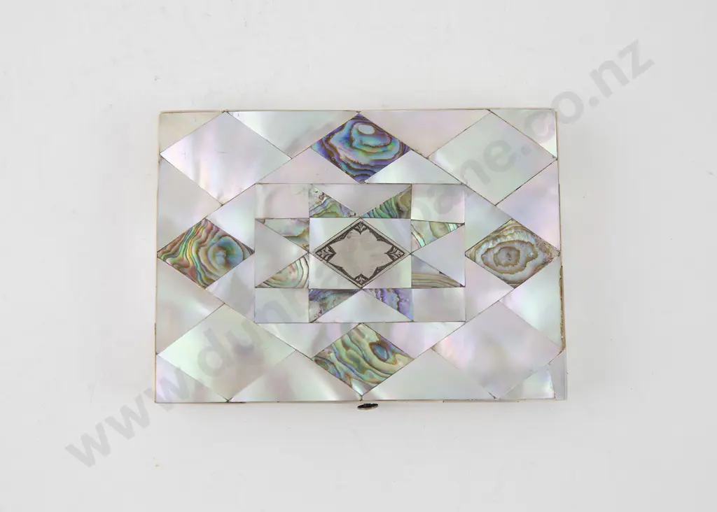 Vict MOP & Paua Shell Calling Card Case Image 1++