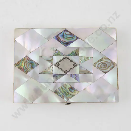 Vict MOP & Paua Shell Calling Card Case