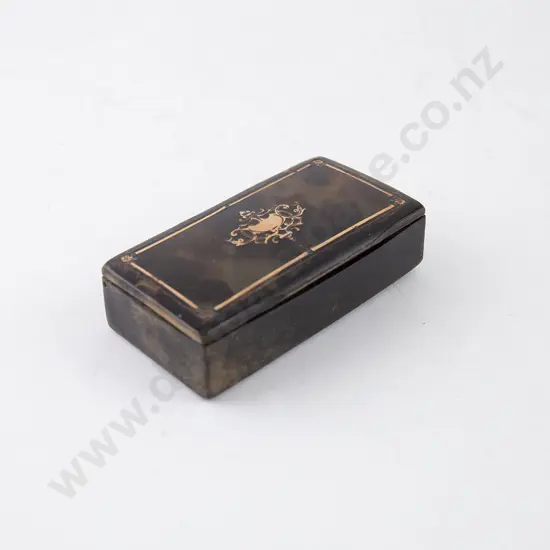 C19th Tortoiseshell & Gold Pique Work Snuff Box