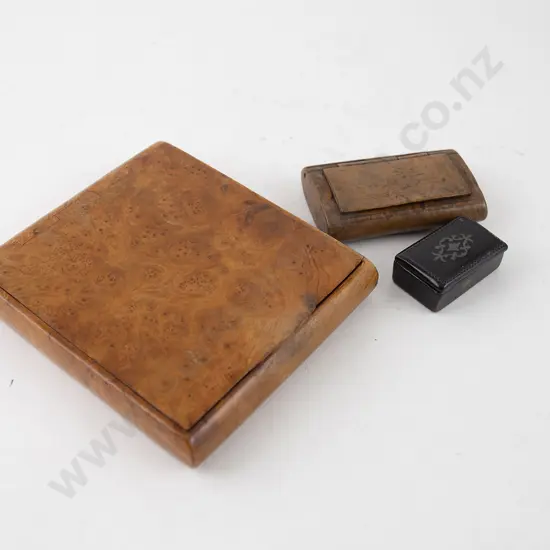 Three Victorian Snuff Boxes