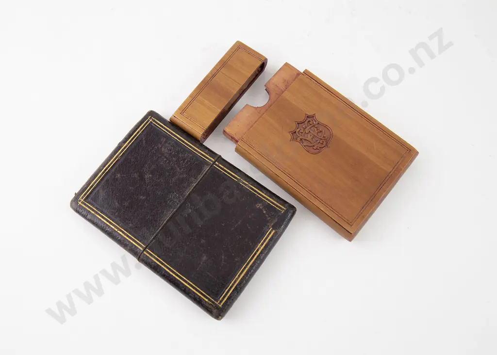 C19th Satinwood Calling Card Case Image 1++