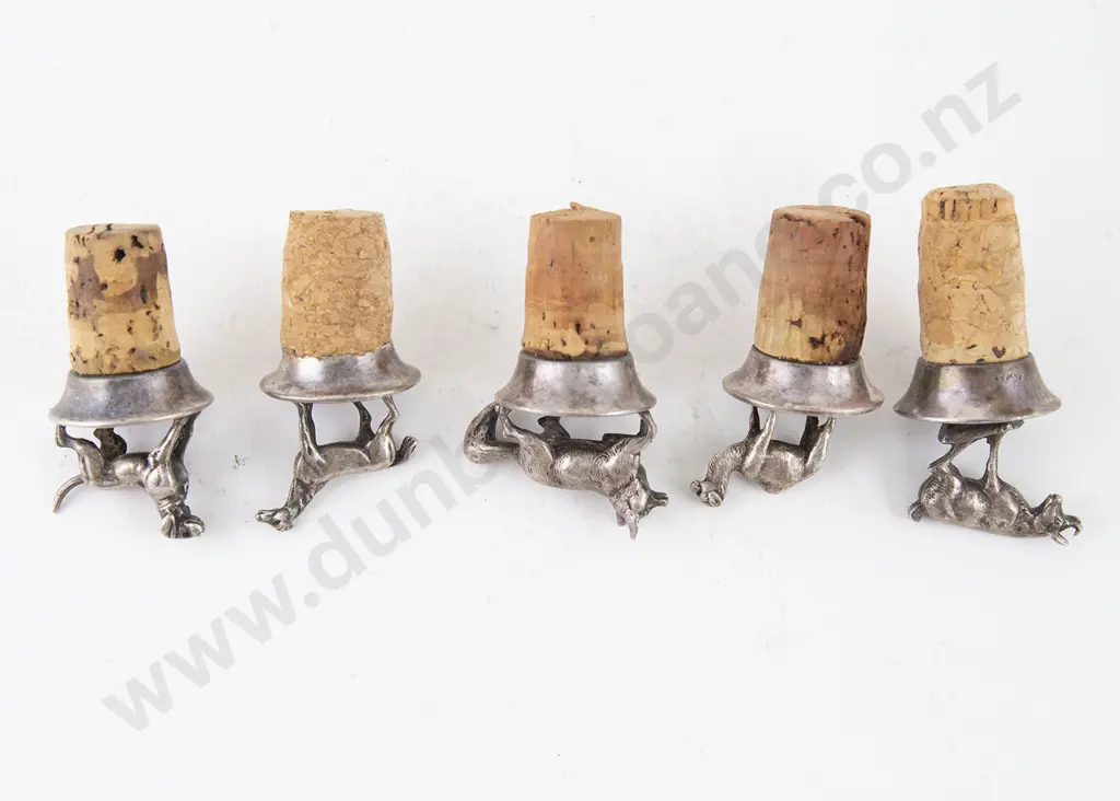 Five S/P Novelty Animal Bottle Stoppers Image 1++