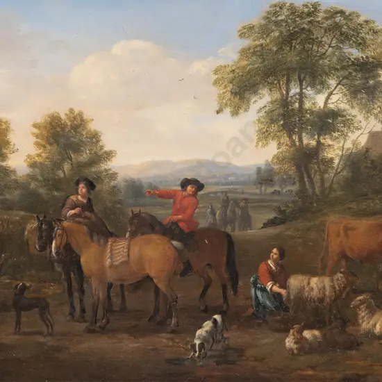 Manner of Nicolaes Petersem Berchem - Extensive European Landscape Study