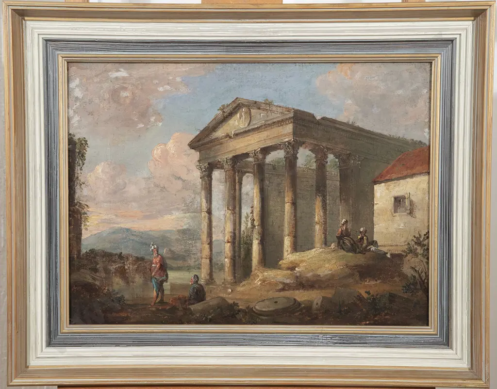 C19th Italian School - A Capriccio Landscape Image 1++