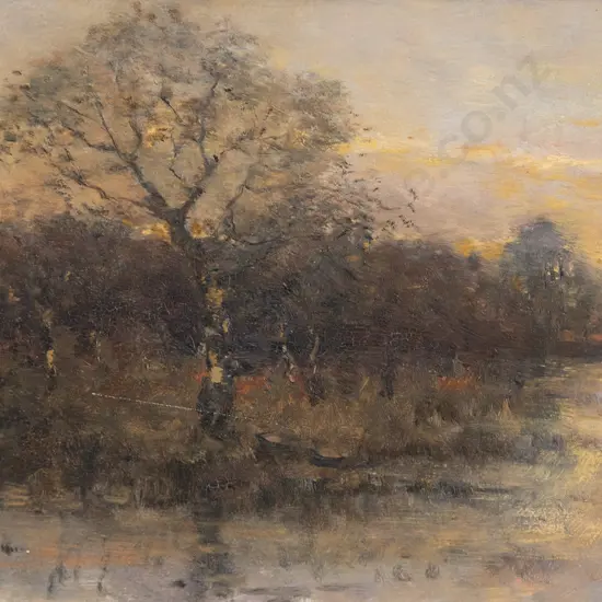 Frederic Francois Slager (Dutch 1876-1952) - A Dutch River Landscape