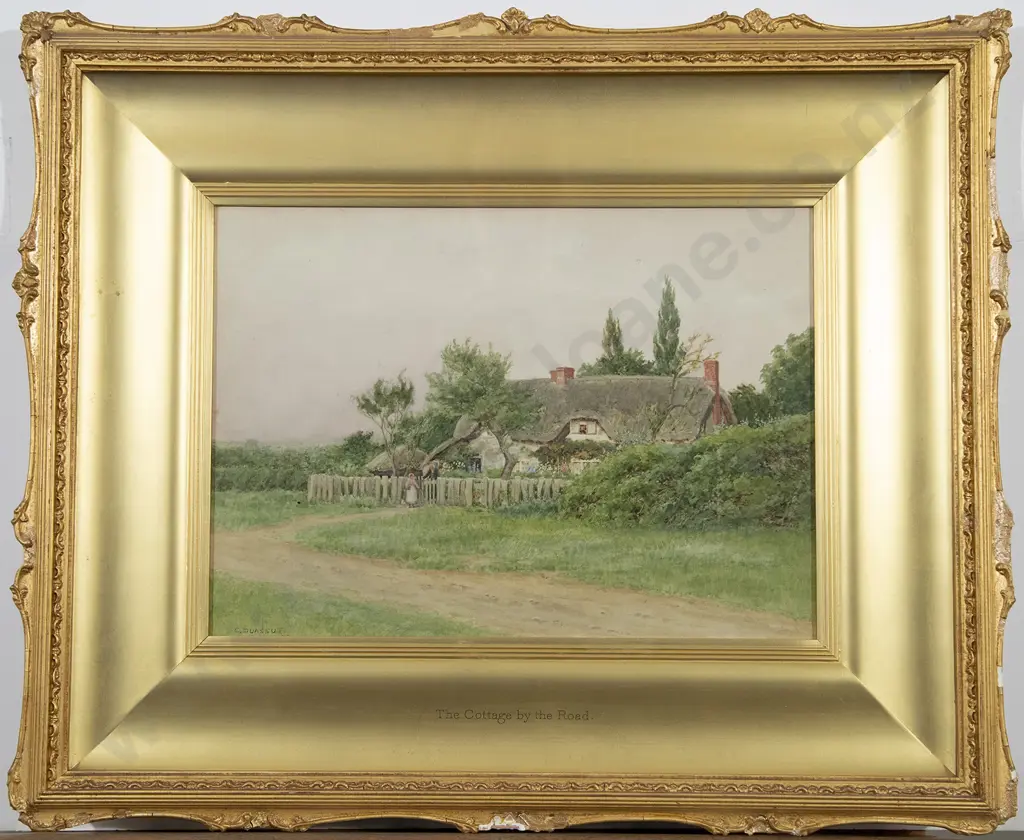 Curtius Duassut (British c1889-1930) - The Cottage By The Road Image 1++
