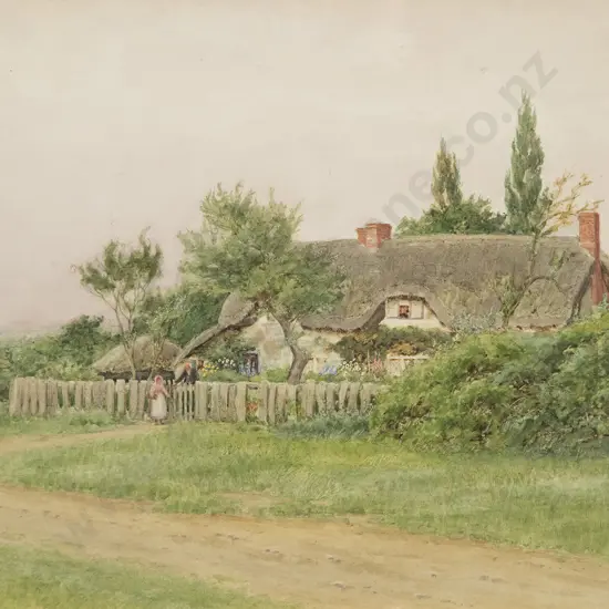 Curtius Duassut (British c1889-1930) - The Cottage By The Road