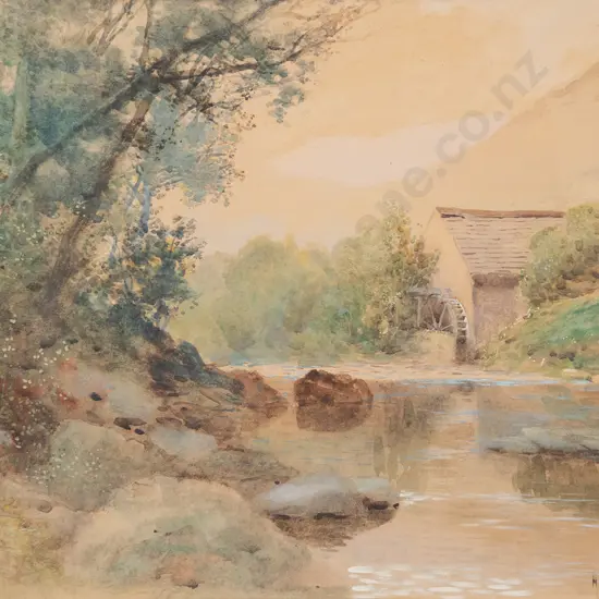 A Sinclair RSA - River Landscape With Water Mill