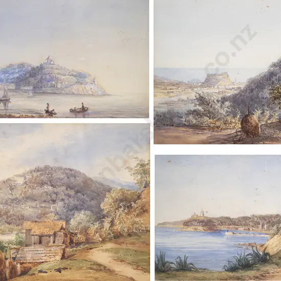Late C19th Four Various European Landscape Views