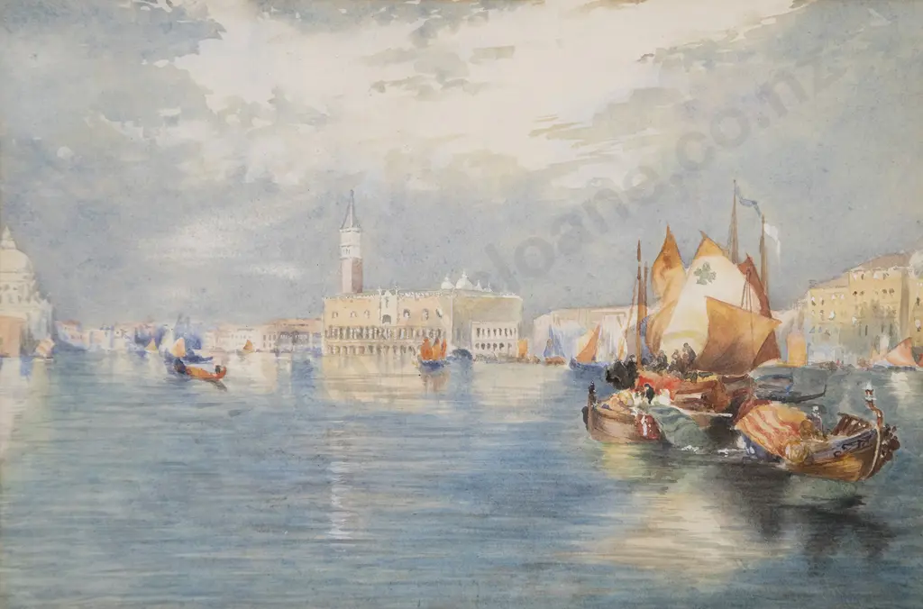 Early C20th European - A View Of Venice From The Lagoon Image 1++