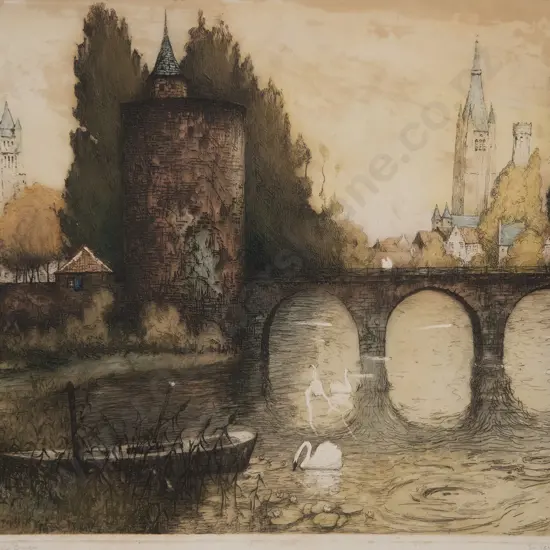 Julien Celos (after) The Towers of Bruges
