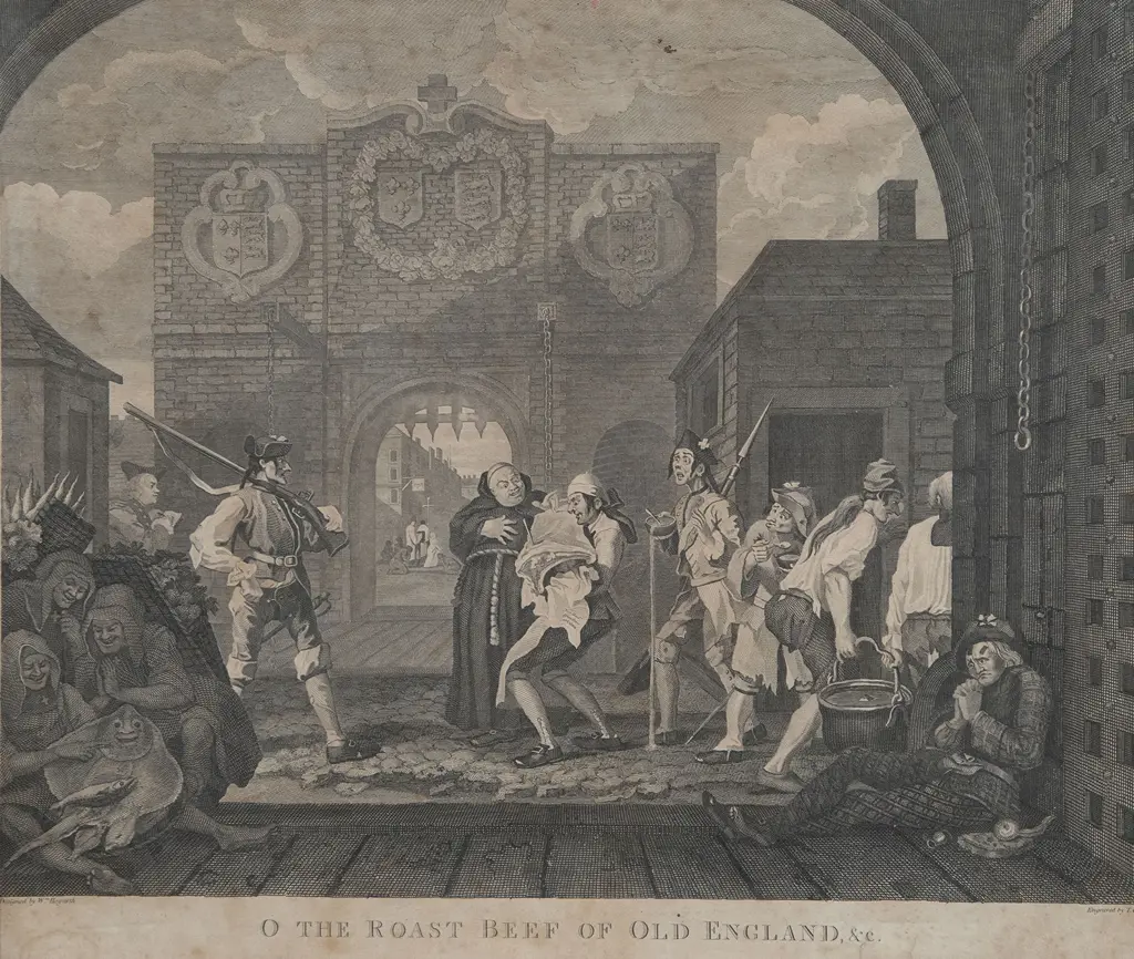 William Hogarth (after) - O The Roast Beef Of Old England etc Image 1++