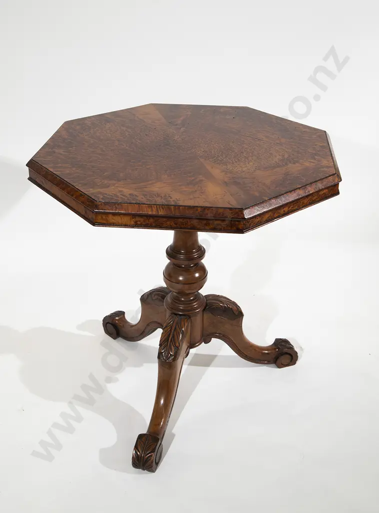 Late C19th NZ Colonial Snap-Top Wine Table Image 1++
