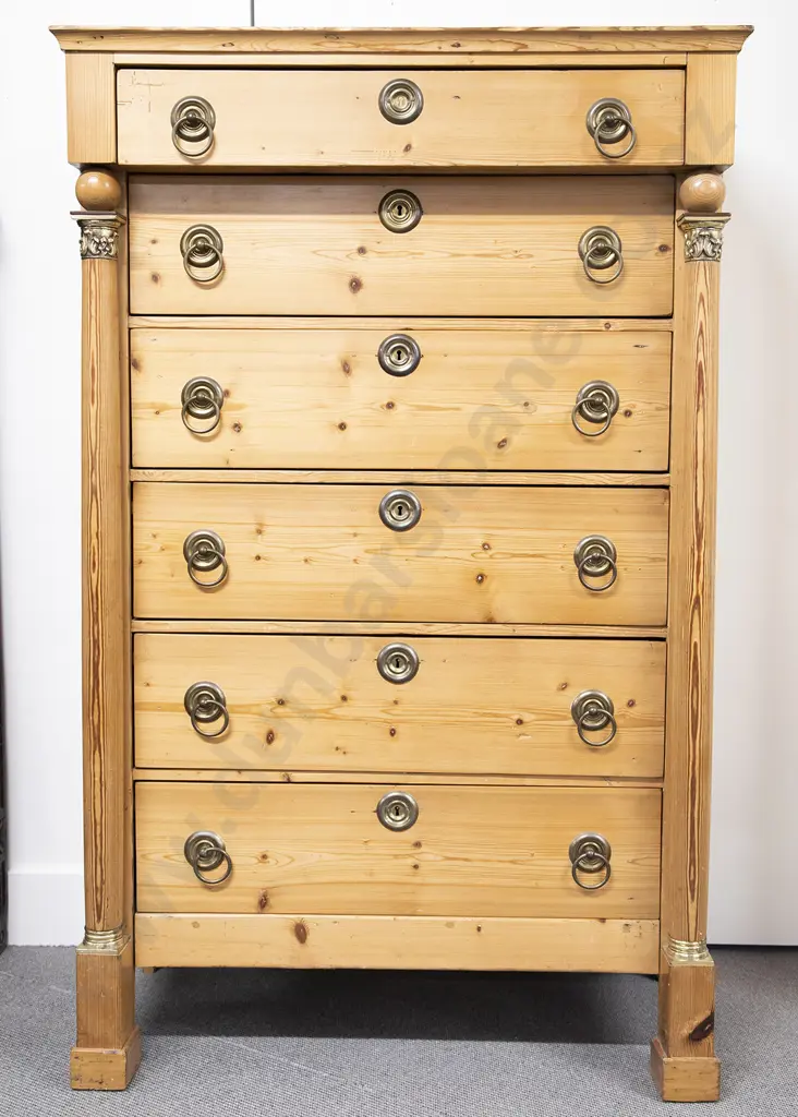 C19th Biedermeier Pine Chest of Drawers Image 1++
