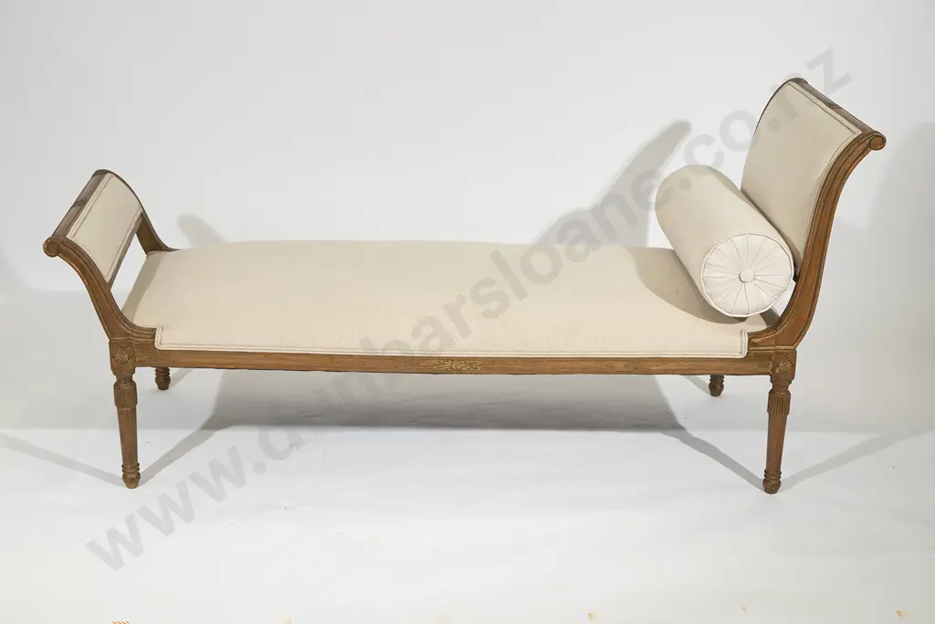 French Gilded Scroll End Salon Daybed Image 1++