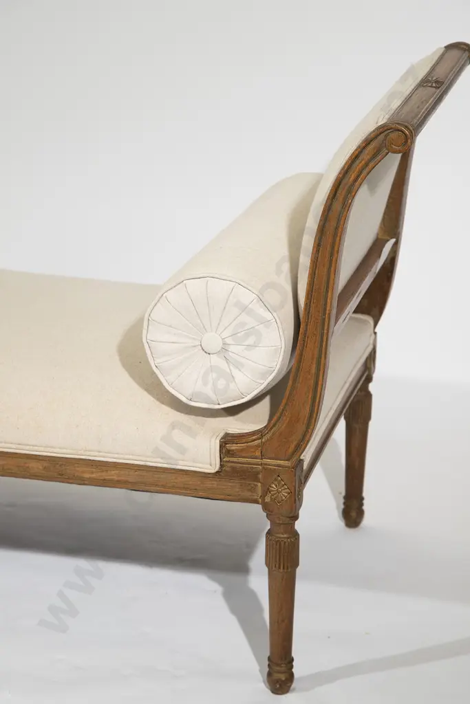 French Gilded Scroll End Salon Daybed Image 1++