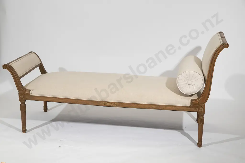 French Gilded Scroll End Salon Daybed Image 1++