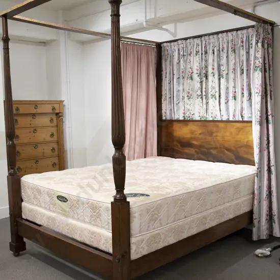Regency Style Mahogany Four Poster Bed