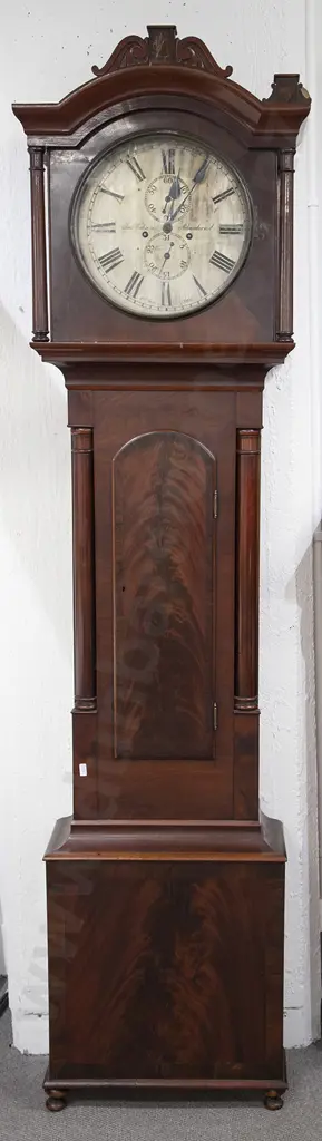 C19th Scottish Mahogany Longcase Clock Image 1++