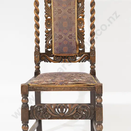 C17th Style Oak Hall Chair