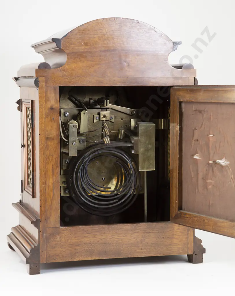 C19th German Burr Walnut and Gilded Bracket Clock Image 1++