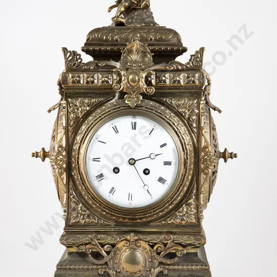 Ornate Vict Cast Brass Bracket Clock