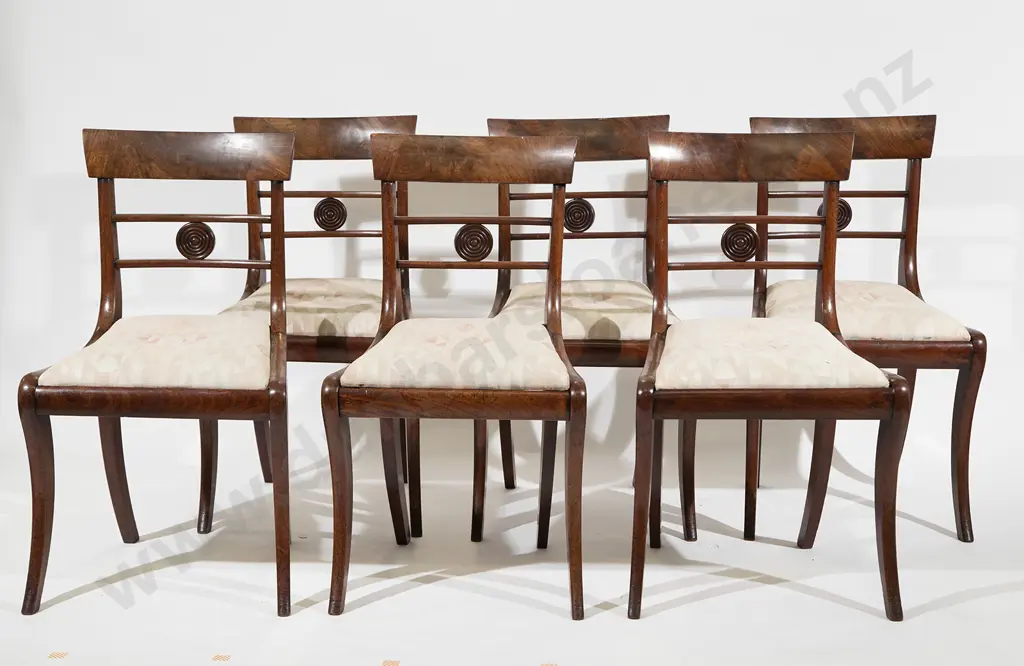 Set of Six Regency Mahogany Dining Chairs Image 1++