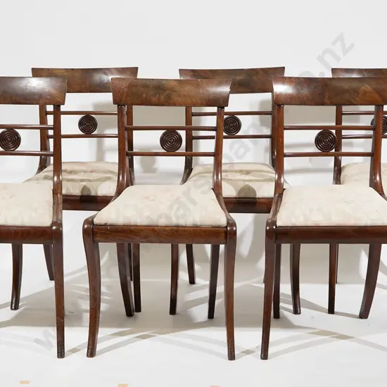 Set of Six Regency Mahogany Dining Chairs