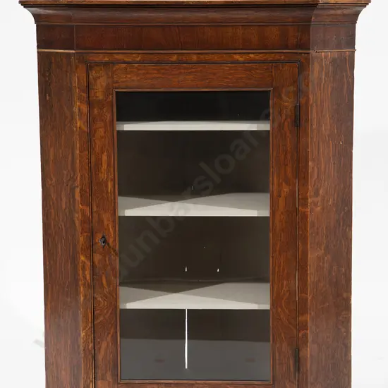 Geo III Oak Hanging Corner Cupboard