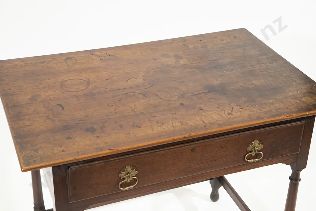 GeoIII Mahogany and Oak Oblong Side Table Image 1++