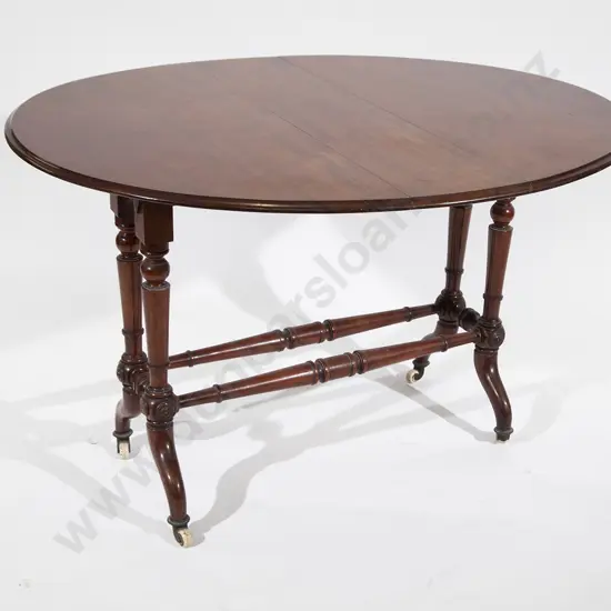 Victorian Mahogany Oval Sutherland Tea Table