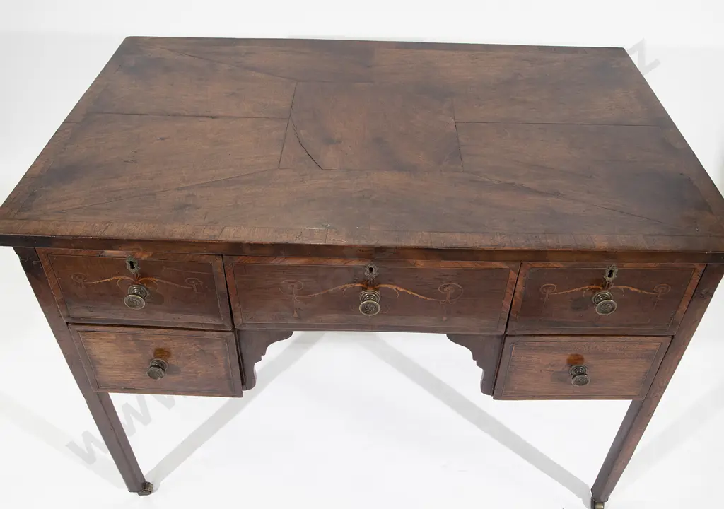 GeoIII Mahogany Inlaid Desk Image 1++