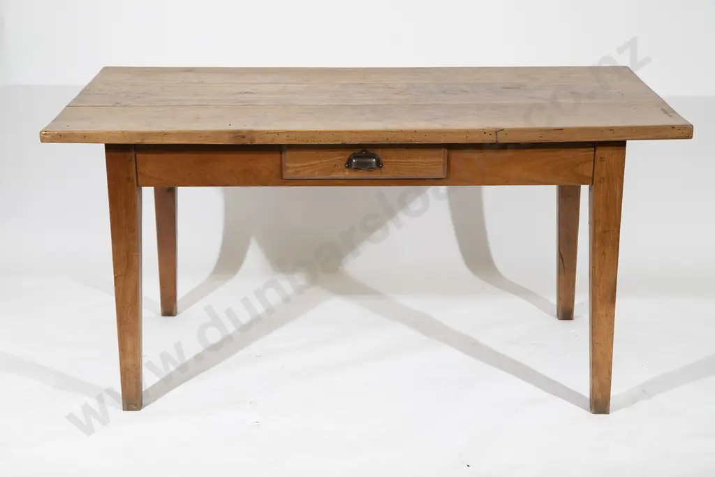 Victorian Faded Mahogany Farmhouse Kitchen Table Image 1++