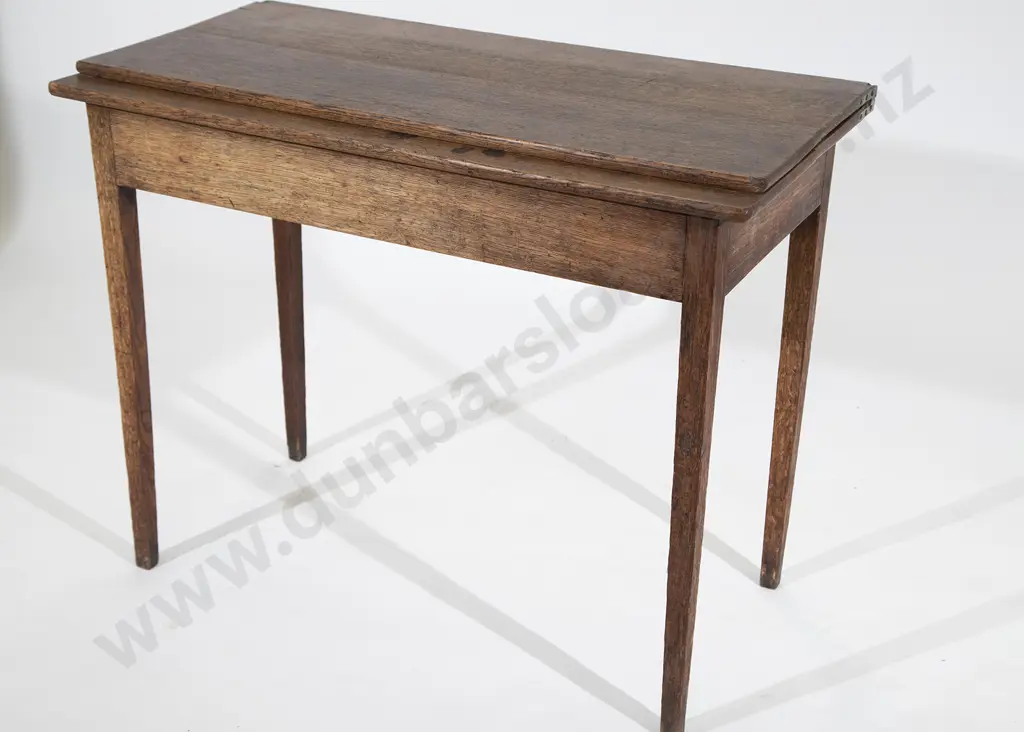 GeoIII Oak Fold-Over Tea Table Image 1++