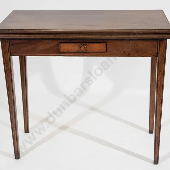GeoIII Mahogany Fold-Over Tea Table