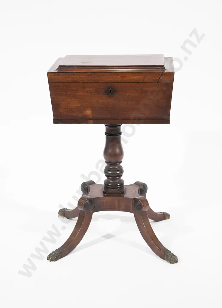 Regency Mahogany Teapoy Image 1++