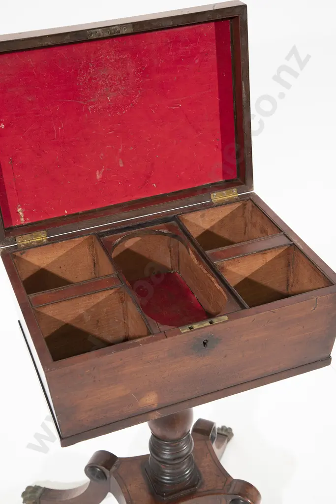 Regency Mahogany Teapoy Image 1++
